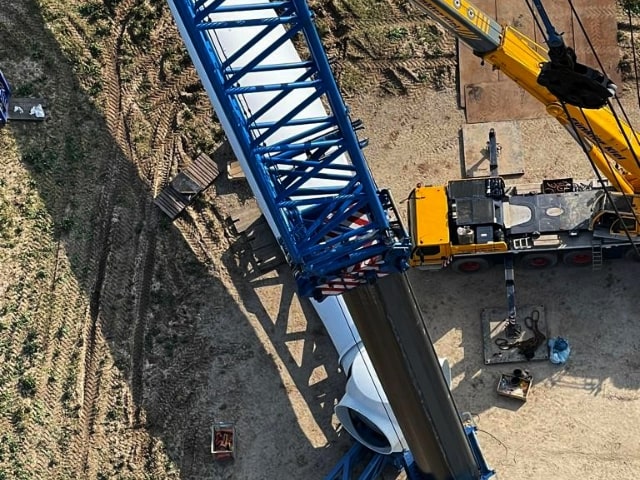 Montage einer Windkraftanlage